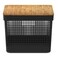 Grid Basket with Bamboo Lid, Black, 20 L