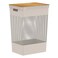 Grid Basket with Bamboo Lid, Beige, 49 L