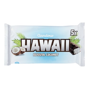 Gandour Hawaii Blissful Coconut Chocolate, 50g Pack of 5