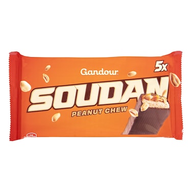 Gandour Soudan Peanut Chew Chocolate, 50g Pack of 5