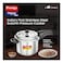 Prestige Stainless Steel Deluxe Alpha Svachh Pressure Cooker, Silver, 4L