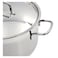 Korkmaz Alfa, Stainless Steel Extra Deep Casserole, Silver, 28cm