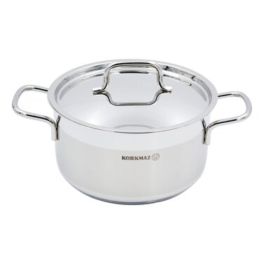 Korkmaz Alfa, Stainless Steel Casserole, Silver, 20cm