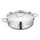 Korkmaz Alfa, Stainless Steel Low Casserole, Silver, 30cm
