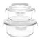 Borosil, Round Klip-Store Food Container Set, Transparent