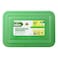 Falcon, 5 Pcs Rectangular Clear Multipurpose Container with Green Lid, Microwave Safe, 828ml