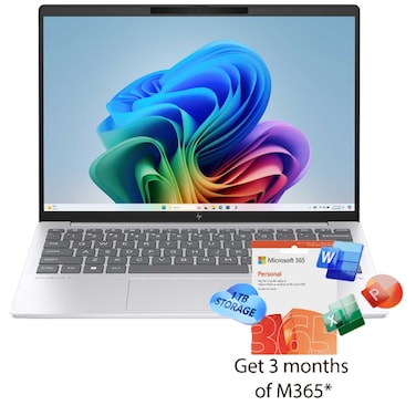 HP OmniBook 7 Aero Laptop, AMD Ryzen AI 5 340, 16GB RAM, 512GB SSD, 13.3-Inch 2K IPS, AMD Radeon 840M Graphics Card, Windows 11 Home, Glacier Silver, 13-bg1000ne