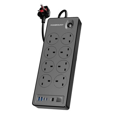 Powerology USB and 8 AC Timing Control Power Strip