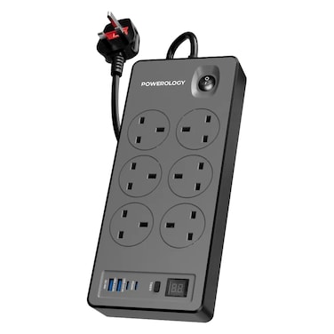 Powerology USB and 6 AC Timing Control Power Strip
