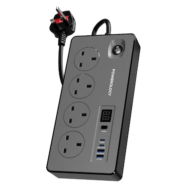Powerology USB and 4 AC Timing Control Power Strip
