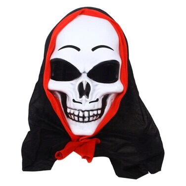 Halloween Skull Mask with Scarf, 22cm