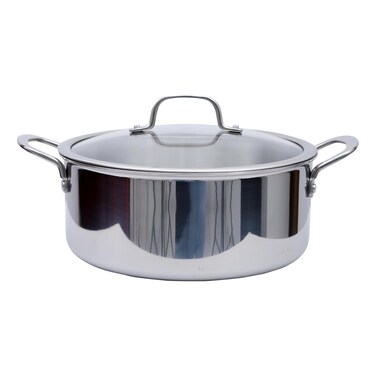 Prestige Infinity, Stainless Steel Casserole with Lid, Silver, 3 Ply, 24cm, PR81192