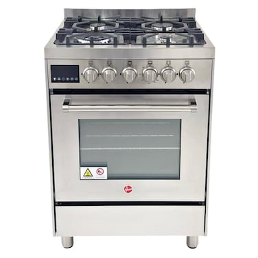 Hoover Cooker HGC-G64G-PS, 60 cm, Cast Iron, Silver, 4 Burners