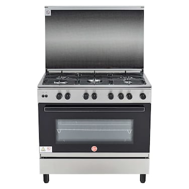 Hoover Cooker HGC-G95G-RS, 90 cm, Cast Iron, Silver, 5 Burners