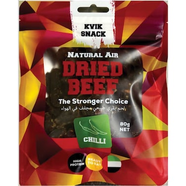 Kvik Dried Beef Chilli Biltong 80g