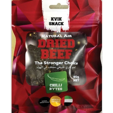 Kvik Dried Beef Chilli Bytes Biltong 80g