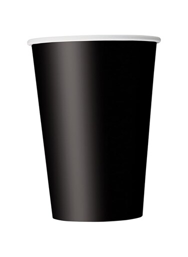 Unique 14 Midnight Black Cups 9Oz