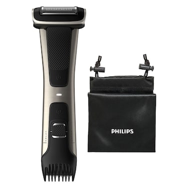 Philips Bodygroom Series 7000 Showerproof Groin and Body Trimmer BG7025/13, Silver and Black
