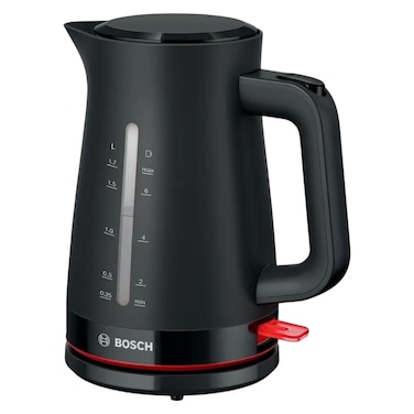 Bosch Electric Kettle TWK3M123GB, 3000 W, 1.7 L, Black, Stainless Steel, Scale Filter