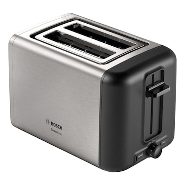 Bosch TAT3P420GB DesignLine 2 Slice, Stainless Steel Toaster, Integrated Warming Rack