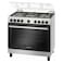 Bosch Series 2 Gas Cooker HGV1E8Y50M, 125 L, Stainless Steel, Silver, 5 Burners