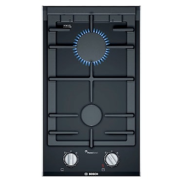 Bosch Series 8 Domino Hob PRB3A6D70M, 30 cm, Ceramic Glass, Black, Dishwasher Suitable Pan Support