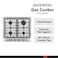 Daewoo Table Top Gas Hob, 60cm, 4 Gas Burners, Cast Iron, Stainless Steel, Made in Turkiye, DGH-S664SS, 1Y Warranty