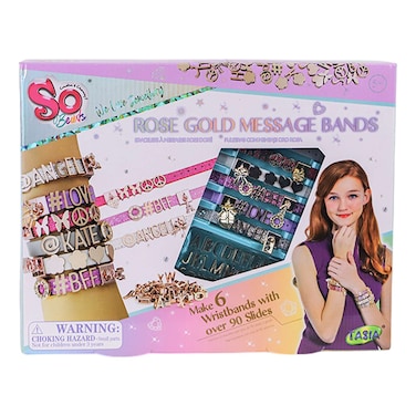 So Beads Rose Gold Message Bands