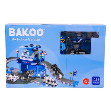 باكو مجموعة لعب قسم الإطفاء + مرآب شرطة المدينة 80 قطعة