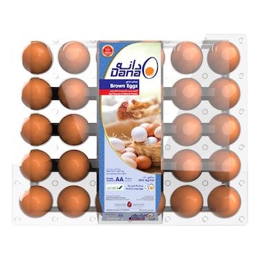 Dana Brown Large Eggs, 30 PCS