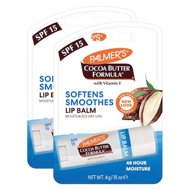 Palmers Cocoa Butter Formula Lip Balm SPF 15, 4g Pack of 2