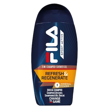 Fila Change The Game Sport Active Refresh and Regenerate 2-in-1 Shampoo Plus Shower Gel, 250ml