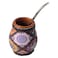 Leather Cup with Straw