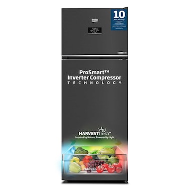 Beko Top Mount Freezer Refrigerator RDNG455DI, Prepainted Dark Inox, 406 L, 2&nbsp;Doors