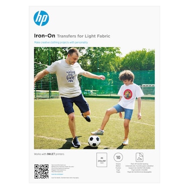 HP Iron-On Transfers for Light Fabric, 210x297mm