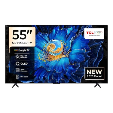 TCL 55-Inch 4K Ultra HD, Smart QD Mini LED TV, 55C6KS, Black