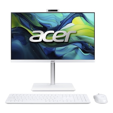 Acer Aspire C Desktop, Intel Core 5-120U, 16GB RAM, 512GB SSD, 23.8-Inch FHD IPS, Intel Graphics Card, Windows 11 Home, White, C24A-GRPL