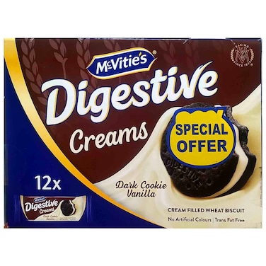 McVitie's Digestive Creams Dark Cookie Vanilla Biscuit, 480g
