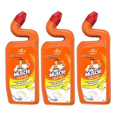 Mr Muscle Toilet Cleaner, Citrus, 500ml Pack of 3