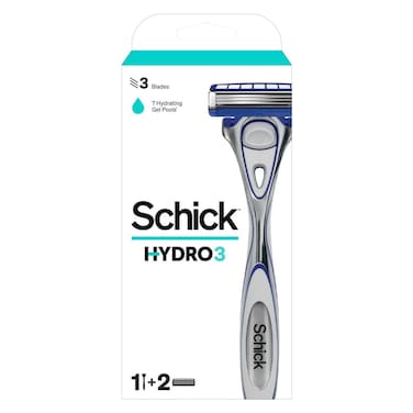 Schick Hydro3 Razor Handle + 2 Blades