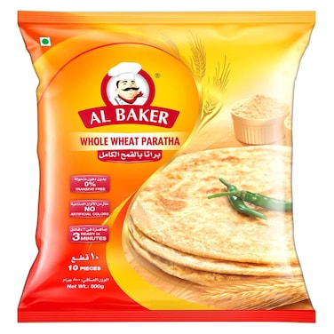 Al Baker Whole Wheat Paratha, 800g