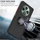 Case for Oppo Reno12 F Case Cover Metal Ring Holder Grip Kickstand Car Magnetic Mount Shockproof Matte Hard Back Bumper Case for Oppo Reno 12F (Green)