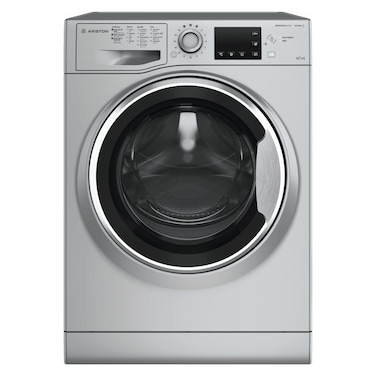 Ariston Front Load Washer and Dryer NDB9648, 9/6 kg, Child Lock, 1400 rpm, Stainless Steel, Silver