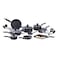 T-Fal Initiatives, 18 Pcs Cookware Set, Non-Stick, Black Mix