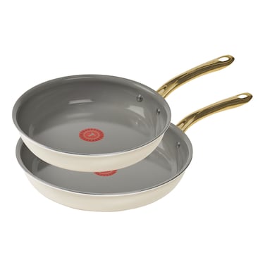 T-Fal Preserve, 2 Pcs Aluminium Frypan, Non-Stick, Grey (Frypans 22cm and 28cm)