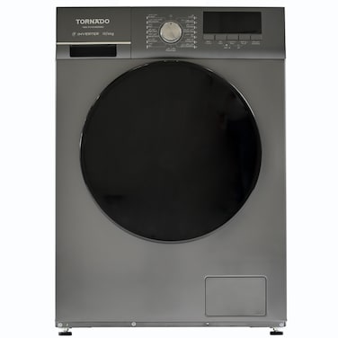 Tornado 10 kg Front Load Washer TWX-FV1014GDSS, Child Lock, 1400 rpm, Stainless Steel, Silver
