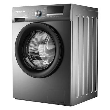 Tornado Front Load Washer TWX-FV712GOSSU, 7 kg, Child Lock, 1200 rpm, Stainless Steel, Silver