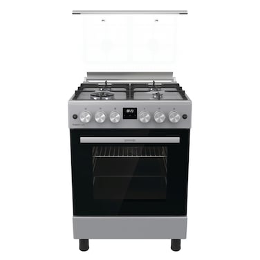 Gorenje Cooker GK6C40S, 60 cm, Cast Iron, Silver, 4 Burners
