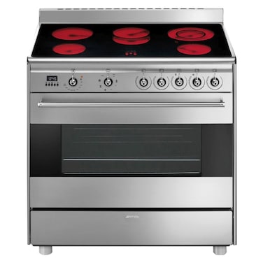 Smeg Cooker SX91CSA, 90 cm, Ceramic, Stainless Steel, 5 Cooking Zones