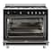 Smeg Cooker SSA91MABL2, 90 cm, Cast Iron, Black, 5 Burners